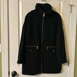 MICHAEL Michael Kors Black Coat with Gold Accents